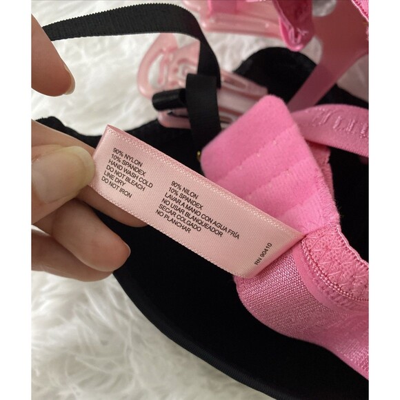 Juicy Couture Push Up Bra 34C 3 Pack Sleek & Smooth Underwire Grey Pink Black - Picture 11 of 11